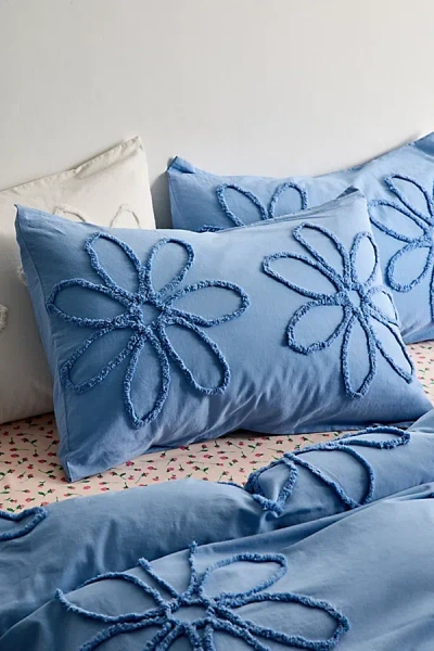 Urban Outfitters Daisy Tufted Core Sham Set In Blue At