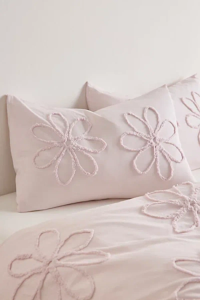 Urban Outfitters Daisy Tufted Core Sham Set In Pink At