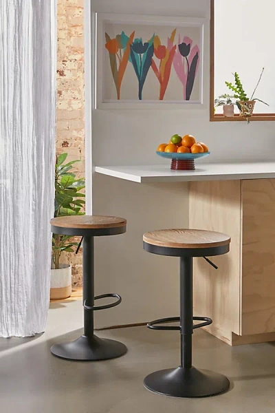 Urban Outfitters Dakota Adjustable Counter Stool - Set Of 2 In Black At