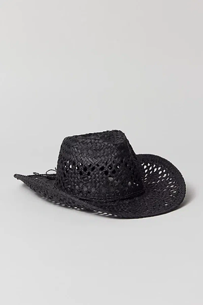 Urban Outfitters Dakota Straw Cowboy Hat In Black, Women's At  In Blue