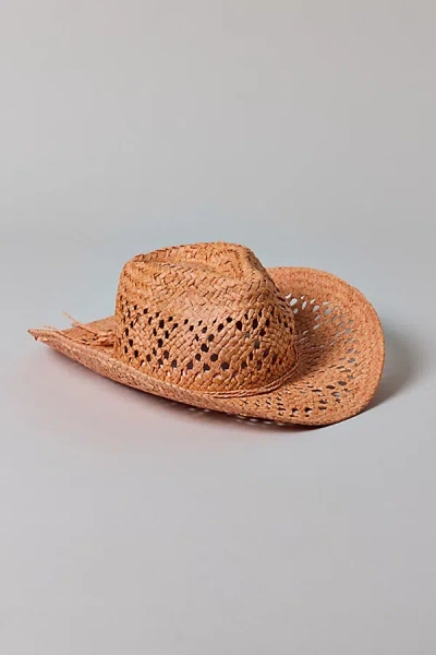 Urban Outfitters Dakota Straw Cowboy Hat In Peach, Women's At  In Orange
