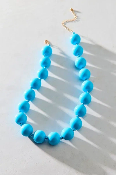 Urban Outfitters Dani Statement Beaded Necklace In Blue, Women's At