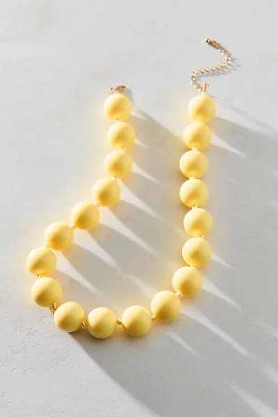 Urban Outfitters Dani Statement Beaded Necklace In Yellow Ground, Women's At  In Gold