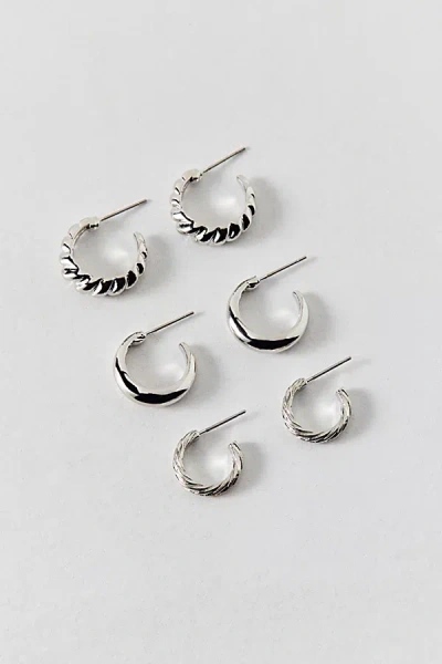Urban Outfitters Danika Multi Hoop Earring Set In Silver, Women's At