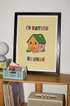 Urban Outfitters Danny Brito I'd Be Rather Be Home Art Print In Black Wood Frame At