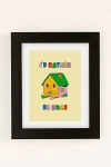 Urban Outfitters Danny Brito I'd Be Rather Be Home Art Print In Modern Black At