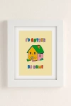 Urban Outfitters Danny Brito I'd Be Rather Be Home Art Print In White Matte Frame At