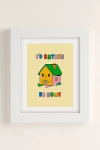 Urban Outfitters Danny Brito I'd Be Rather Be Home Art Print In White Matte Frame At
