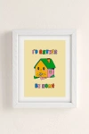 Urban Outfitters Danny Brito I'd Be Rather Be Home Art Print In White Wood Frame At