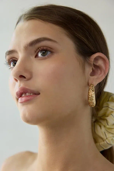 Urban Outfitters Daphne Etched Hoop Earring In Gold, Women's At