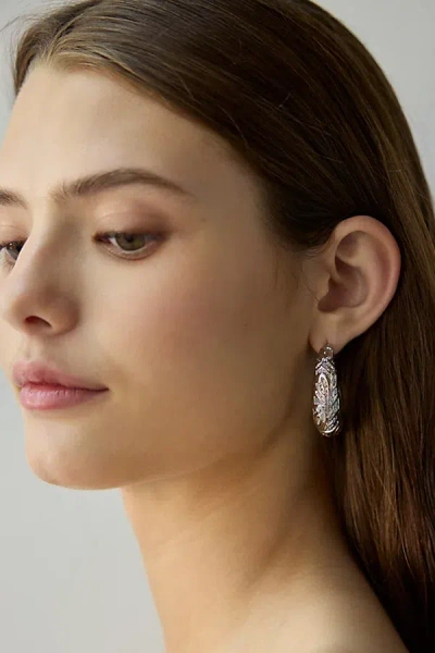 Urban Outfitters Daphne Etched Hoop Earring In Silver, Women's At