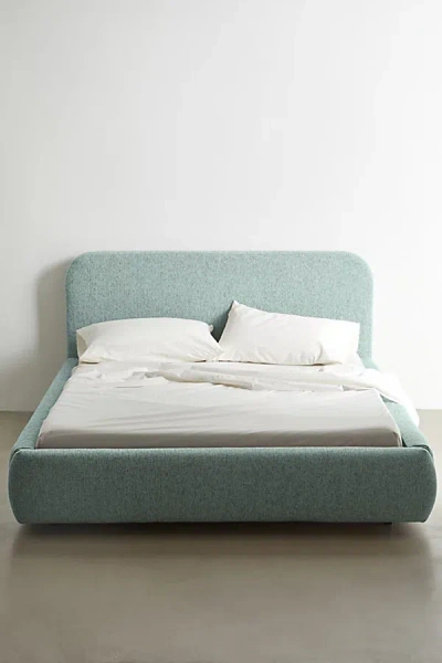 Urban Outfitters Daphne Tweed Platform Bed In Sky At  In Green