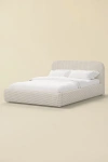 Urban Outfitters Daphne Upholstered Velvet Platform Bed In Neutral At