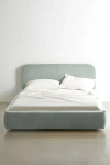 Urban Outfitters Daphne Upholstered Velvet Platform Bed In Sky At