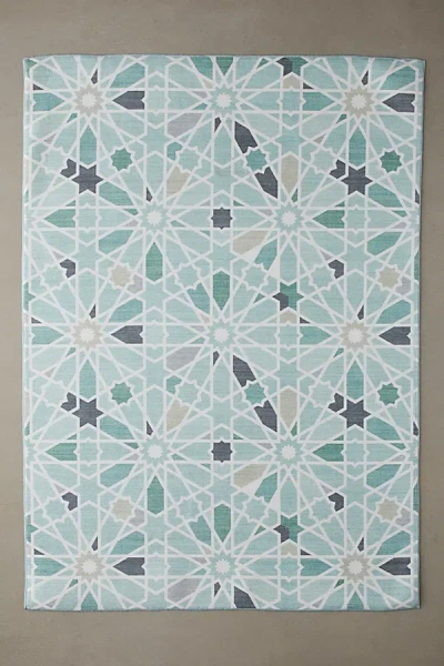 Urban Outfitters Darcy Washable Rug In Green At  In Blue
