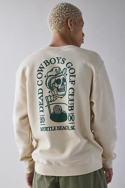 Urban Outfitters Dead Cowboys Golf Club Graphic Crew Neck Sweatshirt In Cream, Men's At  In Neutral