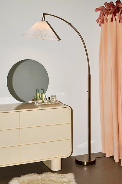 Urban Outfitters Delaney Arc Floor Lamp In Gold At