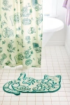 Urban Outfitters Delft Cat Shaped Tufted Bath Mat In Green At