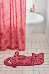 Urban Outfitters Delft Cat Shaped Tufted Bath Mat In Rumba Red At  In Pink