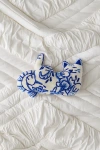Urban Outfitters Delft Cat Shaped Tufted Throw Pillow In Blue At  In Blue