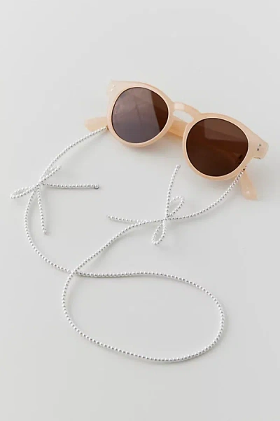 Urban Outfitters Delicate Pearl Sunglass Chain In Pearl, Women's At  In Metallic