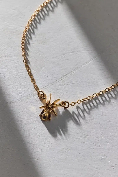 Urban Outfitters Delicate Spider Necklace In Gold, Women's At