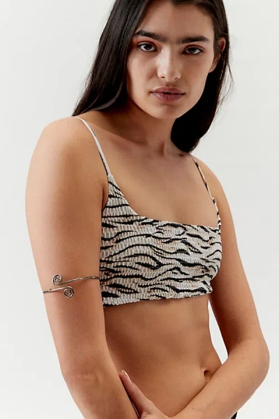 Urban Outfitters Delicate Swirl Arm Cuff In Silver, Women's At  In Metallic