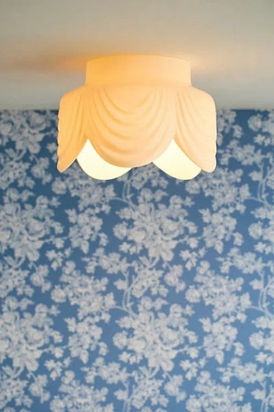 Urban Outfitters Delilah Draped Resin Flush Mount Light In Ivory At