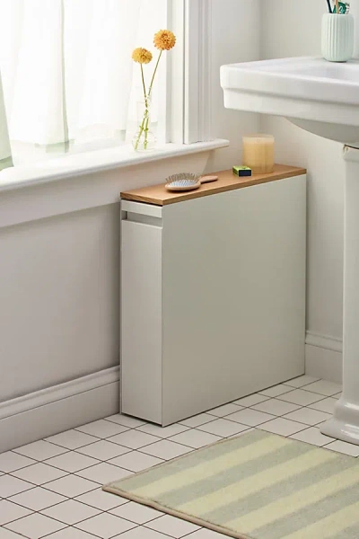 Urban Outfitters Devin Pull-out Bathroom Storage Cabinet In White At