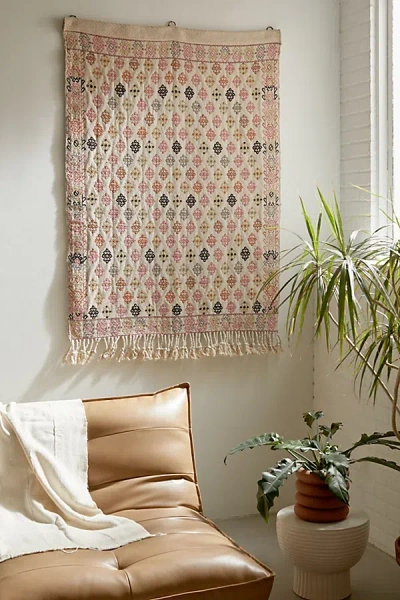 Urban Outfitters Diah Diamond Tapestry Wall Hanging In Neutral At