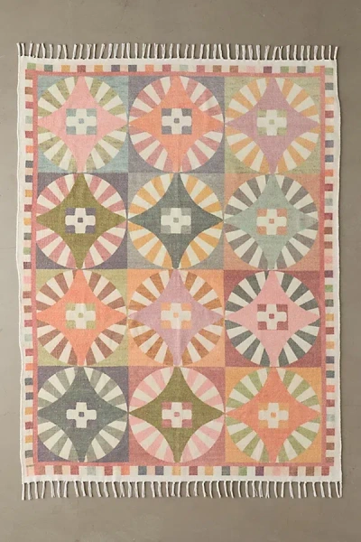 Urban Outfitters Diamond Burst Digital Printed Chenille Rug In Neutral At  In Multi