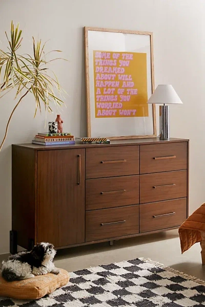 Urban Outfitters Diego 6-drawer Dresser In Brown At