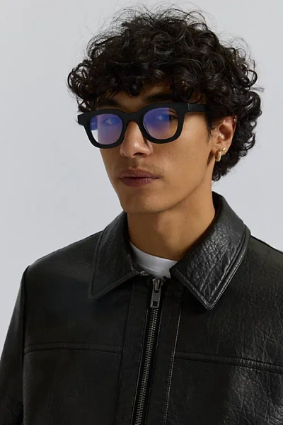 Urban Outfitters Dimitri Square Blue Light Glasses In Black, Men's At