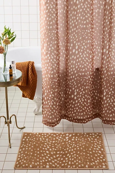 Urban Outfitters Dolores Animal Printed Bath Mat In Brown At