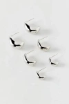 Urban Outfitters Dome Hoop Earring Set In Silver, Women's At