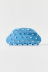 Urban Outfitters Dome Metal Stud Embellished Claw Clip In Blue, Women's At