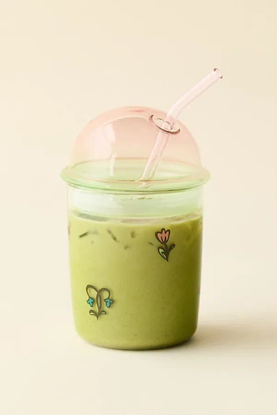 Urban Outfitters Dome To-go Glass Tumbler Cup In Green At