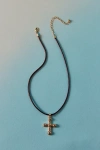 Urban Outfitters Donna Cord Cross Pendant Necklace In Gold, Women's At  In Gold