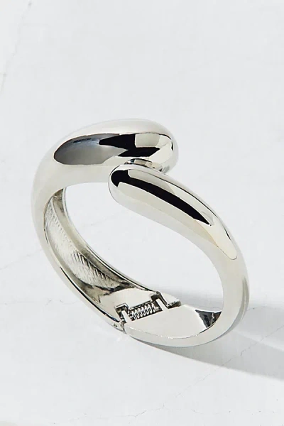Urban Outfitters Double Dome Metal Cuff Bracelet In Silver, Women's At  In Metallic