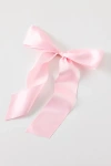 Urban Outfitters Drapey Satin Hair Bow Barrette In Pink, Women's At