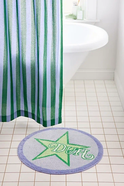 Urban Outfitters Duh Star Round Plush Tufted Bath Mat In Blue/green At  In Multi