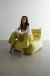 Urban Outfitters Dylan Velvet Bean Bag Sofa In Lime At