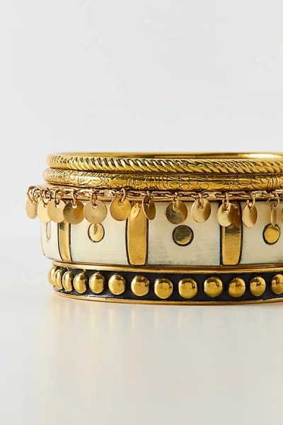 Urban Outfitters Eclectic Boho Bangle Bracelets Set In Gold, Women's At