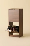 Urban Outfitters Eddie Entryway 2-drawer Shoe Storage Cabinet In Walnut Veneer At  In Brown