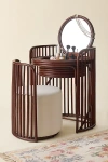 Urban Outfitters Elise Vanity & Stool Set In Espresso At  In Brown