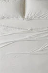URBAN OUTFITTERS ELIZA BREEZY COTTON PERCALE LACE TRIM SHEET SET IN WHITE AT URBAN OUTFITTERS