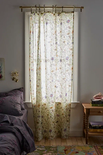 Urban Outfitters Ella Floral Window Panel In White At