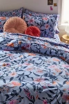 Urban Outfitters Ella Vine Floral Duvet Set In Cornflower At  In Blue