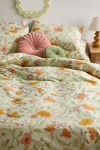 Urban Outfitters Ella Vine Floral Duvet Set In Mint At  In Green