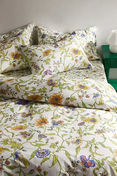 Urban Outfitters Ella Vine Floral Duvet Set In White At  In Multi